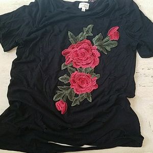 Distressed Black T-shirt